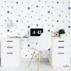 Papel pintado infantil autoadhesivo con estrellas, vinilo decorativo personalizable para habitaciones infantiles.