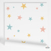 Papel pintado infantil autoadhesivo con estrellas, vinilo decorativo personalizable para habitaciones infantiles.