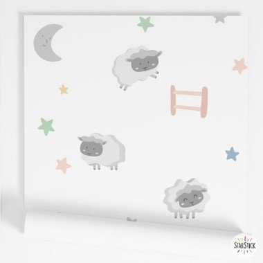 Sheep - Children's wallpapers for walls and furniture