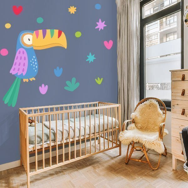 Stickers pour garçons et filles - Carnival Toucan - Vinyles décoratifs pour les espaces enfants