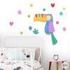 Sticker mural enfant Toucan Carnaval avec toucan tropical coloré pour chambre d’enfant StarStick