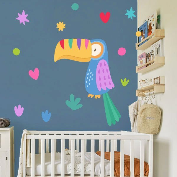 Stickers pour garçons et filles - Carnival Toucan - Vinyles décoratifs pour les espaces enfants