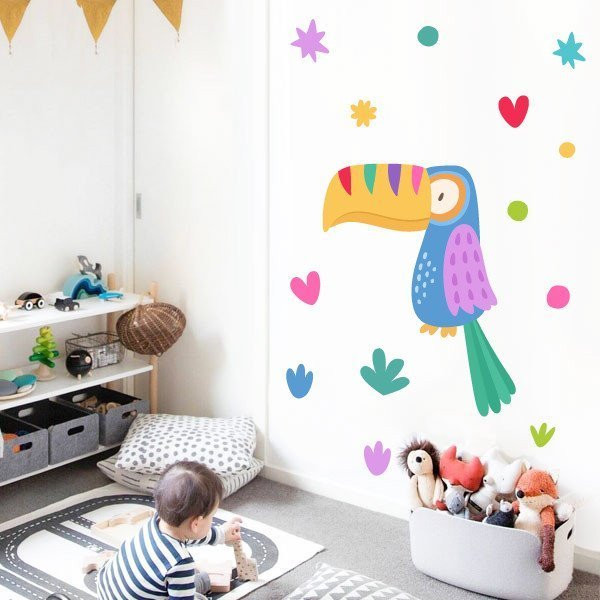 Stickers pour garçons et filles - Carnival Toucan - Vinyles décoratifs pour les espaces enfants