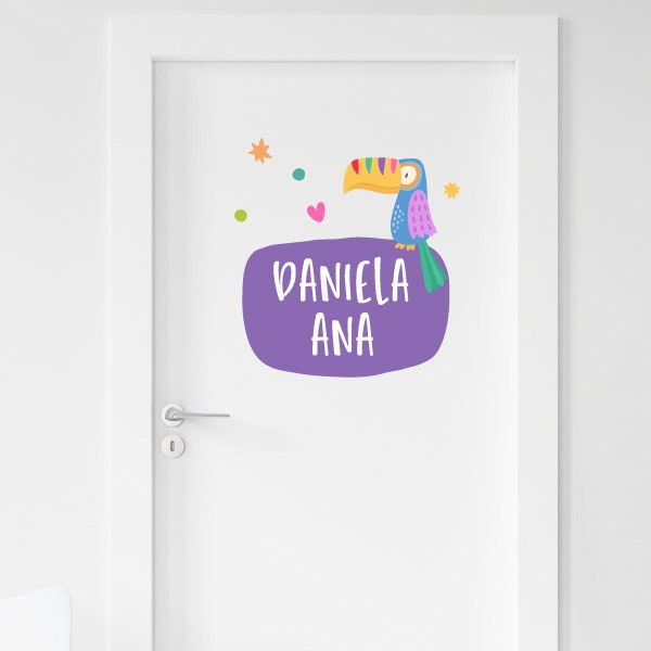Vinilos infantiles personalizados - Tucán Carnaval