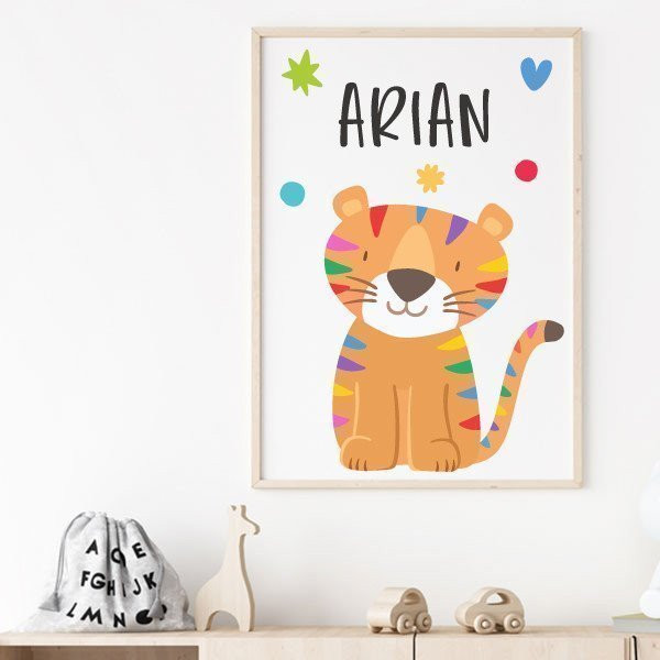Làmina infantil personalitzada - lleó carnaval | Decoració per a nen