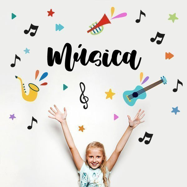 ¡Elige idioma! Decoración para aulas de música - Música con complementos
