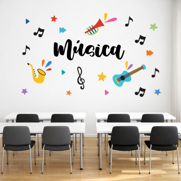 ¡Elige idioma! Decoración para aulas de música - Música con complementos