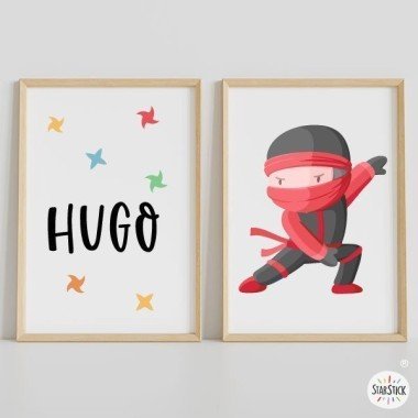 Cuadros y láminas infantiles - Ninja