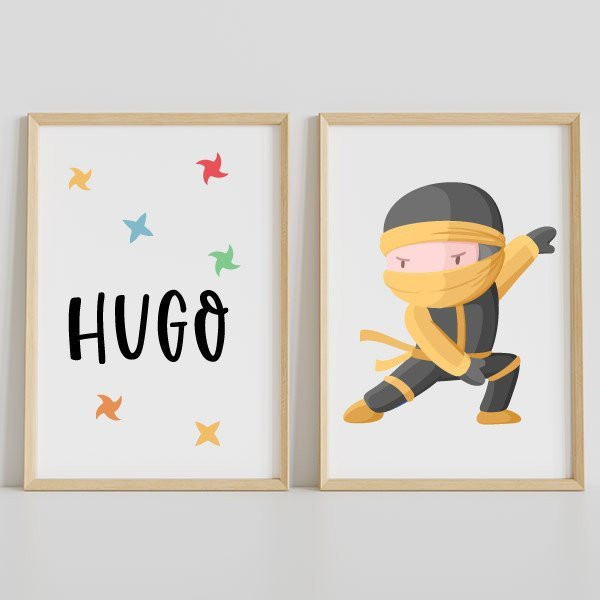 Cuadros y láminas infantiles - Ninja