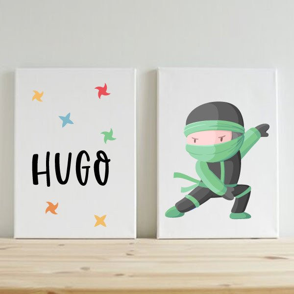 Cuadros y láminas infantiles - Ninja