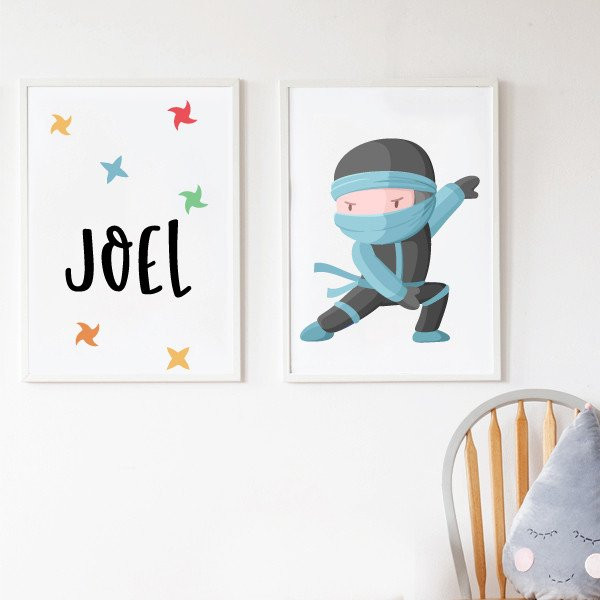 Cuadros y láminas infantiles - Ninja