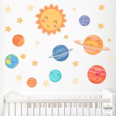 Children's vinyl Children's and baby vinyl Children's planets - Decorative vinyl