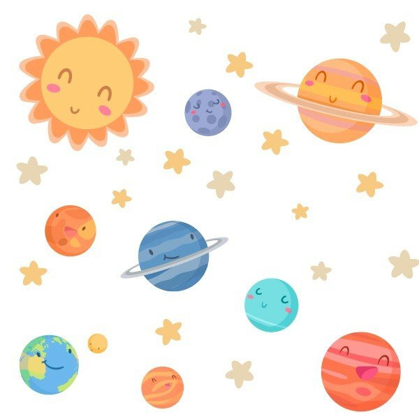 Stickers for children and babies - Children's planets - Decorative stickers