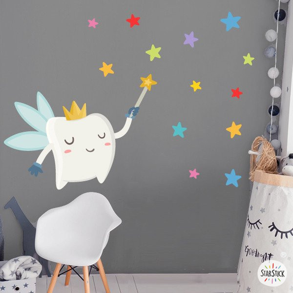 Tooth fairy - Decorative stickers for dental clinics