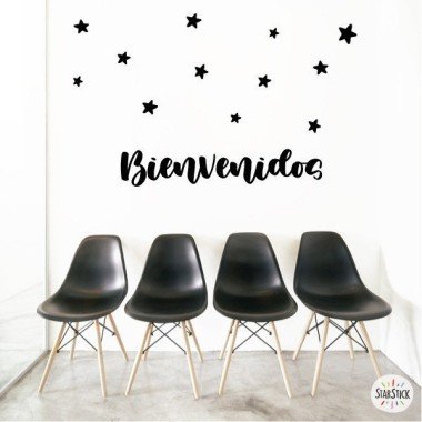 Welcome with colored stars- Decorative stickers