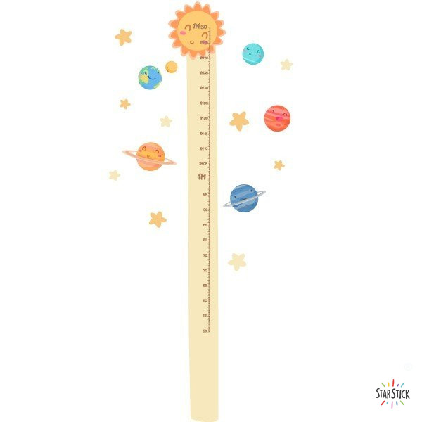 Planetas infantiles - vinilo medidor