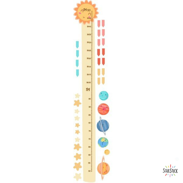 Planetas infantiles - vinilo medidor