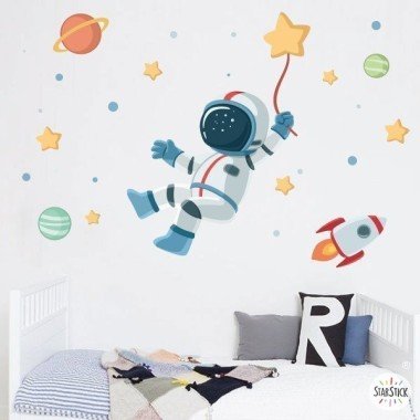 Vinils infantils de l'espai - Astronauta, missió espacial - Vinils decoratius per a nens i nenes