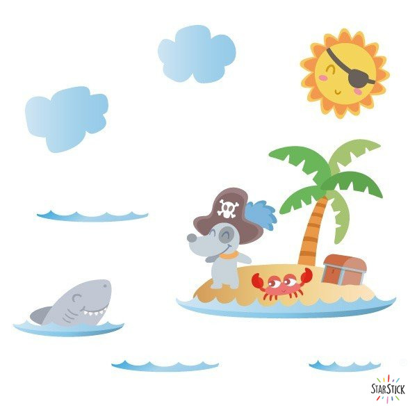 Bébés pirates - Stickers enfant