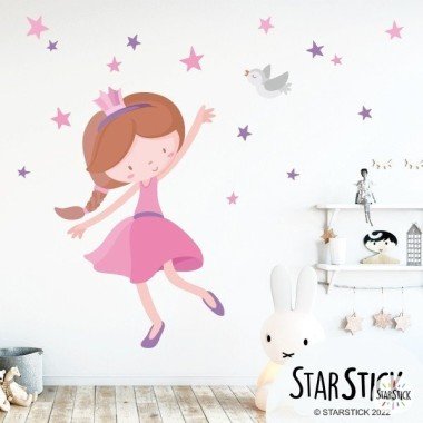 Wall stickers for girls - Princess girl - Children's room decoration