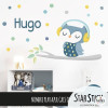 Vinilos infantiles para niñas - Búho con confeti - Vinilo niña