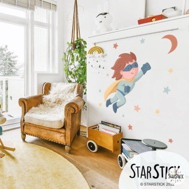 Vinilo infantil para niños y bebés - Superhéroe StarStick - Decoración Infantil