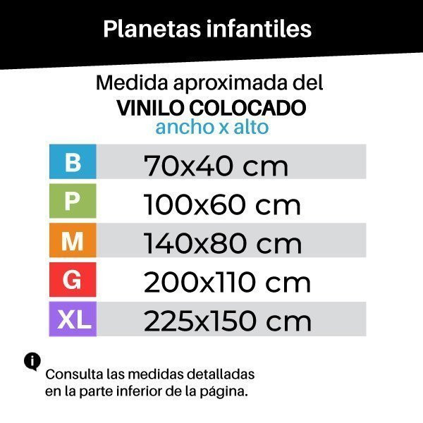 Vinilo para niños y bebés - Planetas infantiles - Vinilos decorativos