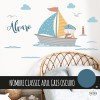 Vinil nadó Barqueta amb osset mariner - Vinil decoratiu infantil