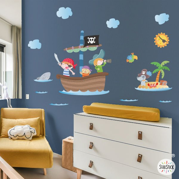 Vinil nadó Pirates Baby - Vinils infantils decoratius per a nadons i nens