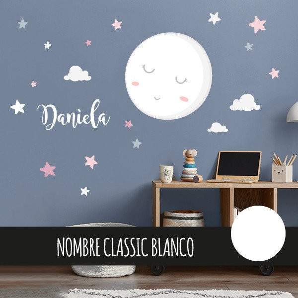 Stickers décoratifs pour bébé avec pleine lune – Chambre d’enfant