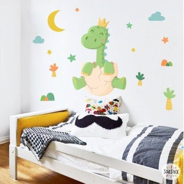 Decorative sticker for baby - Baby dinosaur - Decoration for children's rooms