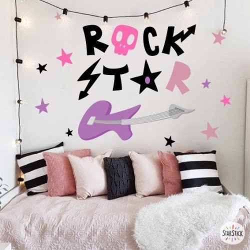 Sticker décoratif - Rock Star - Décoration style musical