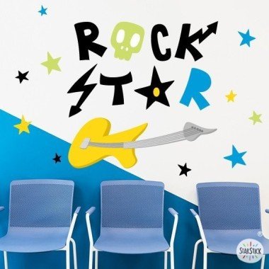 Sticker décoratif - Rock Star - Décoration style musical