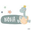 Vinils infantils amb nom - Nadó dinosaure - Decoració personalitzada per a nadó