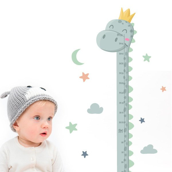 Children's meter sticker - Baby dinosaur - Decoration for baby
