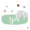 Elephant on the moon - Name for doors - Children's vinyls for babies