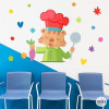 Décorez la cantine scolaire ! Tigre chef - Sticker décoratif