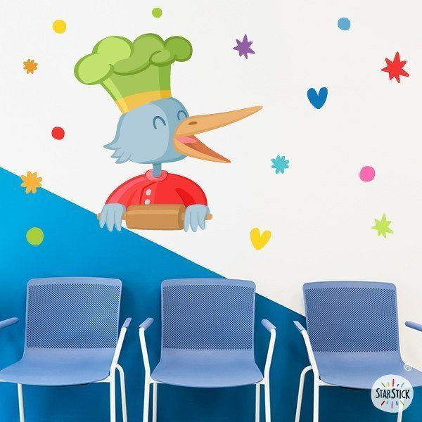 Decora el menjador escolar! Ànec Cheff - Vinils decoratius