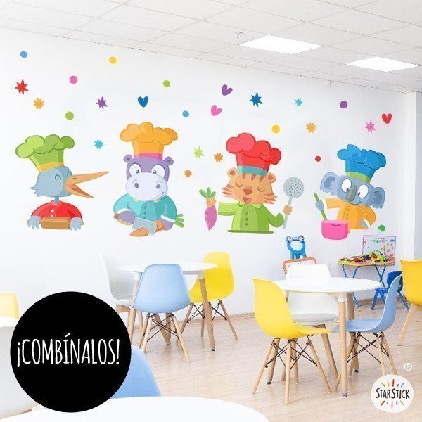 Décorez la cantine scolaire ! Chef canard- Stickers décoratifs