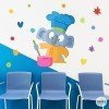 Decoration for school canteens - Cheff Koala - Decorative wall sticker with chef animals