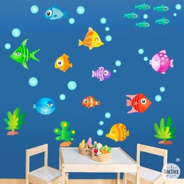 Peixos tropicals - Vinils per decorar espais infantils