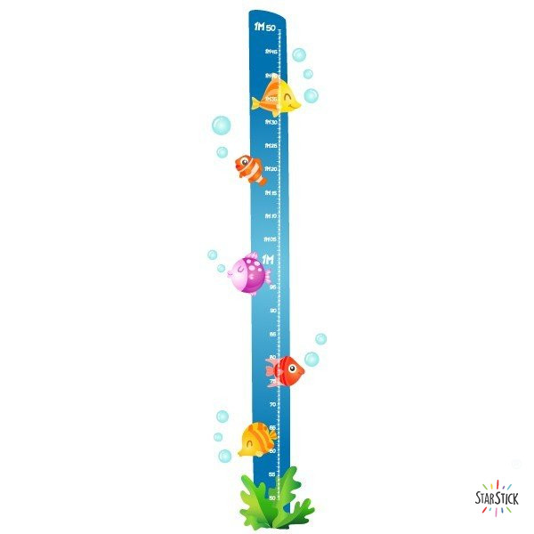 Medidor Peces tropicales - Vinilo medidor