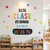 Esta clase es genial – Vinilo educativo con frase integradora para aulas