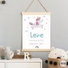 Tableaux naissance bébé - Modèle Licorne