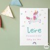 Tableaux naissance bébé - Modèle Licorne