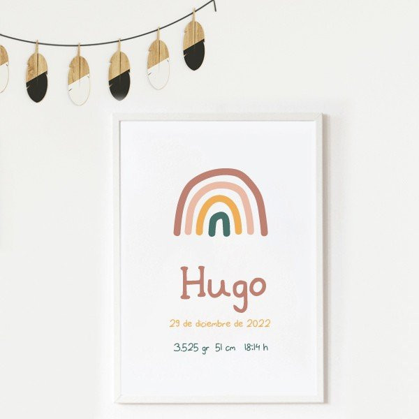 Customizable birth sheets - Rainbow Nature Model