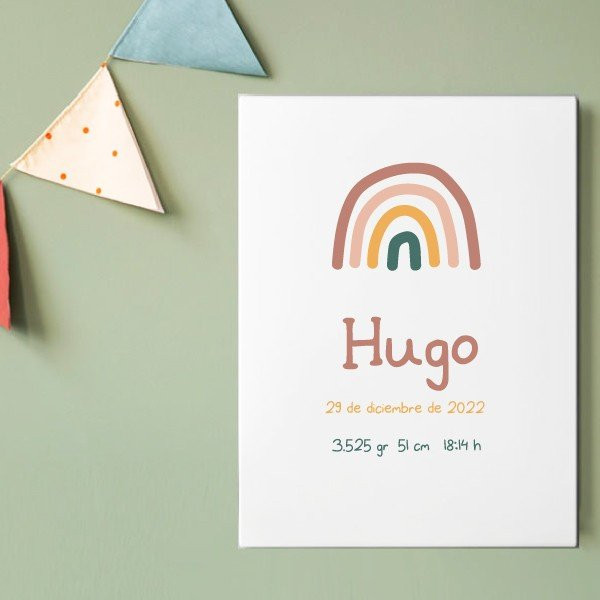 Customizable birth sheets - Rainbow Nature Model