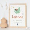 Naissance - Modèle Petit dragon - Affiches personnalisées pour bébés