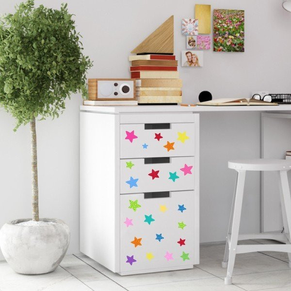 Estrelles de colors Party - Vinil resistent a l'aigua