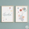 2 tableaux pour enfants. Éléphant avec des ballons. Décoration pour enfants.